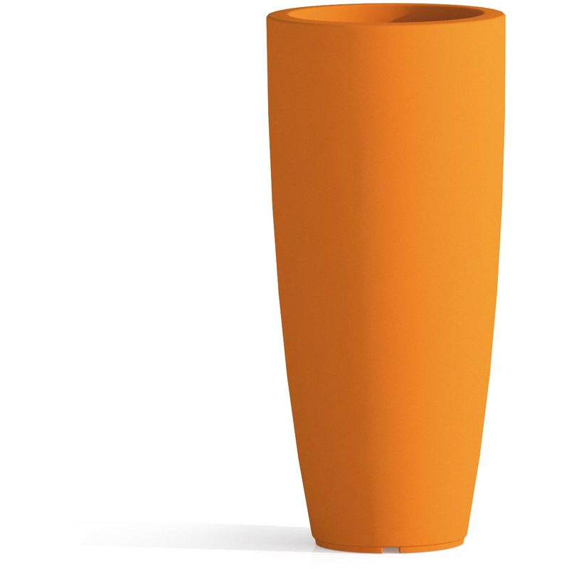 Pot de Fleurs Agave en Résine Rond Orange H70 Ø 33Cm - TKM