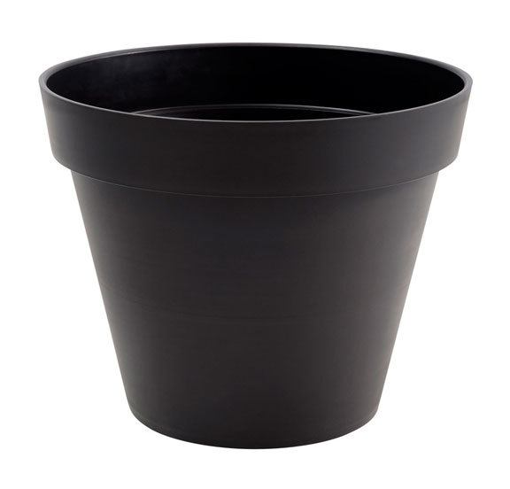 Pot Toscane rond ø25cm - Gris anthracite - contenance 6 L - EDA Pot Toscane rond ø25cm - Gris anthracite - contenance 6 L - EDA