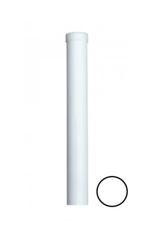 Poteau Rond Blanc - Diamètre 48mm - 1,20 mètre - CLOTURE & JARDIN
