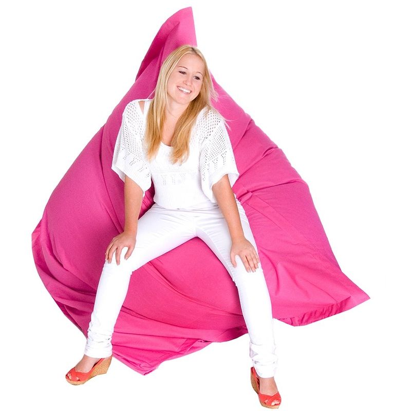 Pouf géant XXXL - coussin de sol 180x230 cm - rose - BELIANI