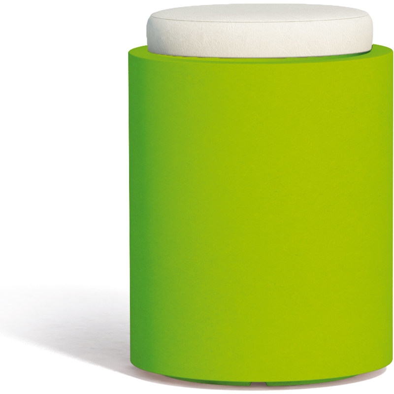 Pouf Round en résine Rond Ø 40 CM Vert - TKM Pouf Round en résine Rond Ø 40 CM Vert - TKM