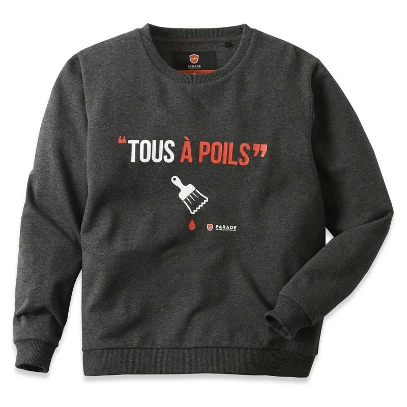 Psweat- Sweat à message - Homme - taille : L - couleur : Gris - PARADE