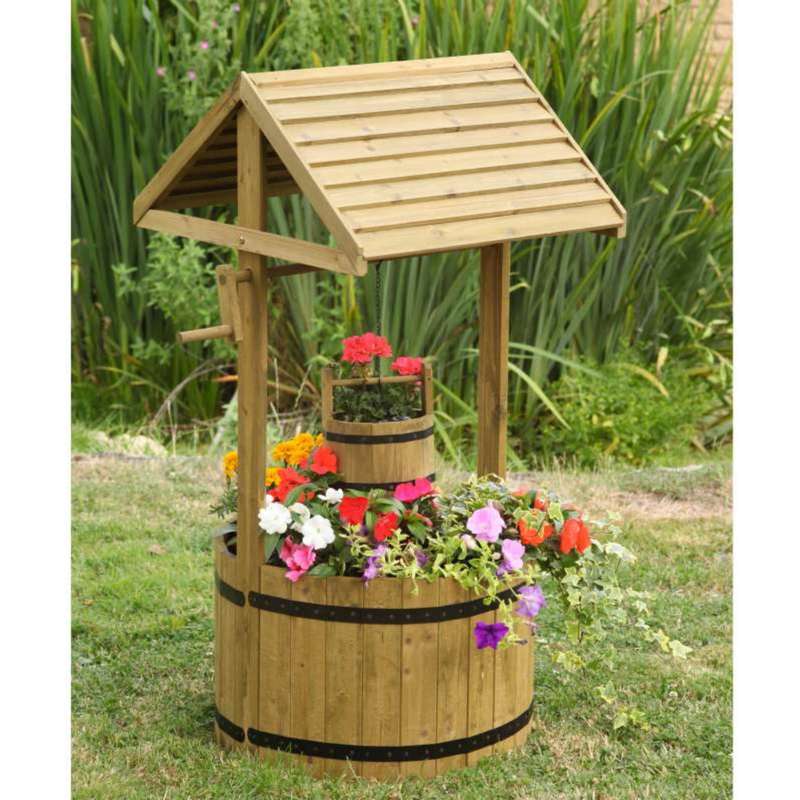 Puits en bois de pin 125 x 62 cm - P. OUTILLAGE