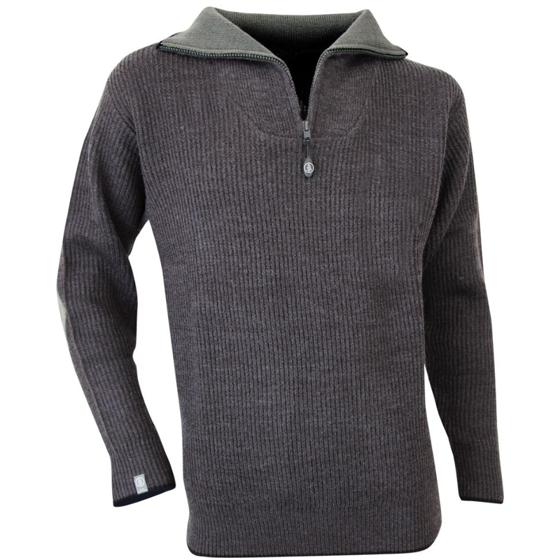 Pull col camionneur Cacao LMA Gris Foncé M