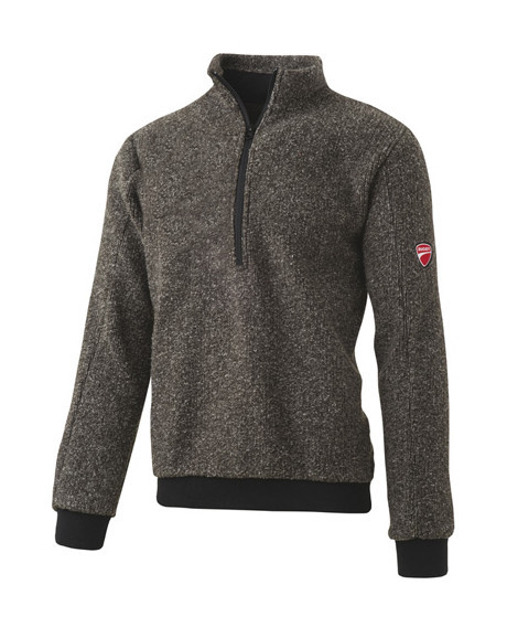 Pull demi zip INN-HUB 31DUC2 Marron - 60% polyester 20% viscose 20% acrylique - Ducati - taille: S - DUCATI WORKWEAR