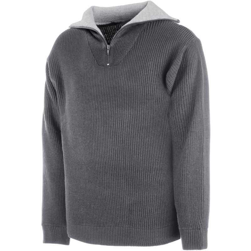 Pull zippé de travail Master gris anthracite - M - MODYF
