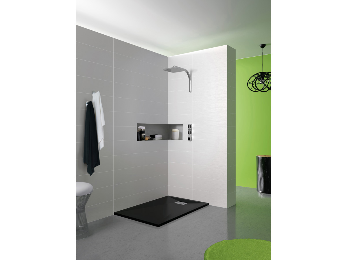 Receveur rectangulaire Kinesurf - Noir mat - 170 x 90 cm