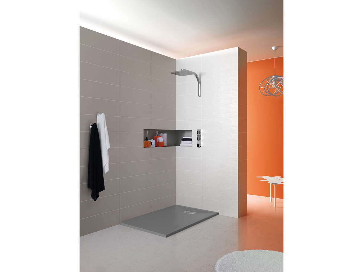 Receveur rectangulaire Kinesurf - Gris mat - 170 x 90 cm