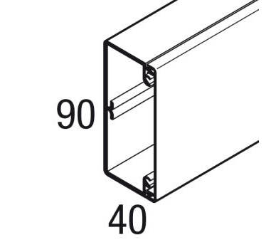 REHAU - Goulotte 2 m 90x40 Axis - 17329051100