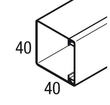REHAU - Goulotte sans cloison 2 m 40x40 Axis - 17328351100