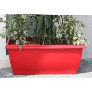 RIVIERA Jardini?re rectangulaire Evolution - 80x40cm - Contenance 64l - Rouge
