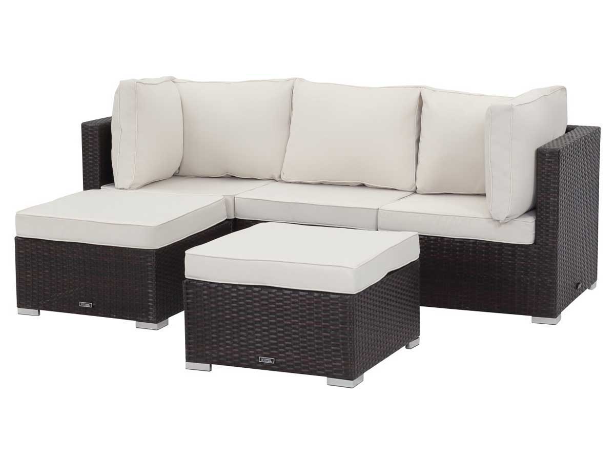 Salon de jardin résine tressée Ibiza Premium - Buffalo - Marron
