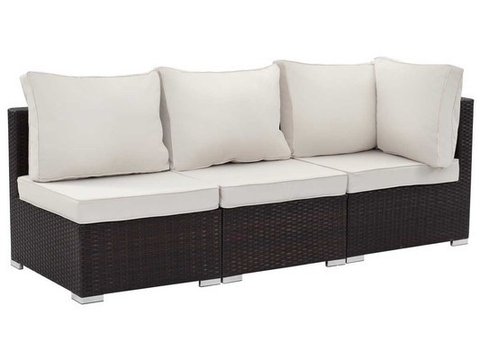 Salon jardin méridienne 3 pcs Ibiza - Buffalo - Marron