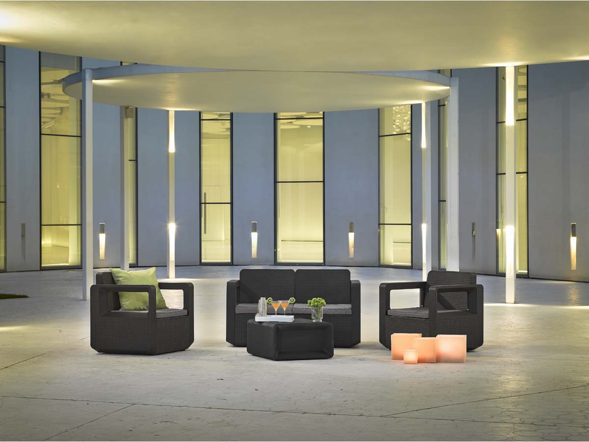 Salon de jardin en résine Venus - Anthracite