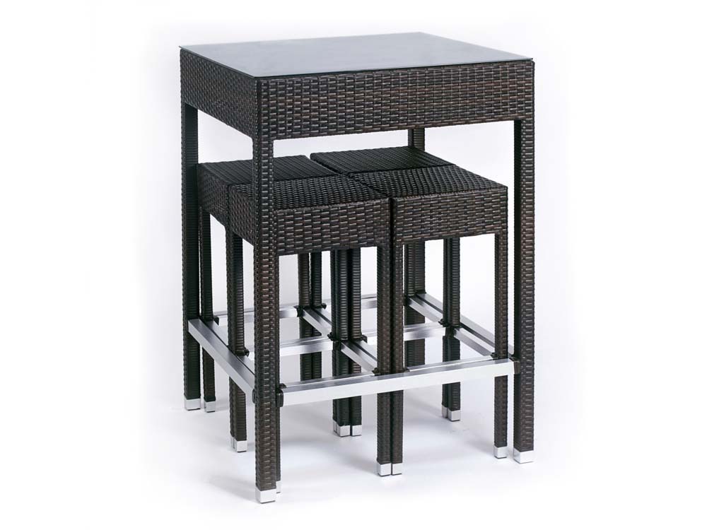 Ensemble Alto - Table haute + 4 tabourets