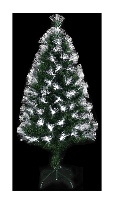 Sapin lumineux à fibres optiques et 170 ampoules LED - Vert - H 150 cm - Livraison gratuite - AC-DÉCO