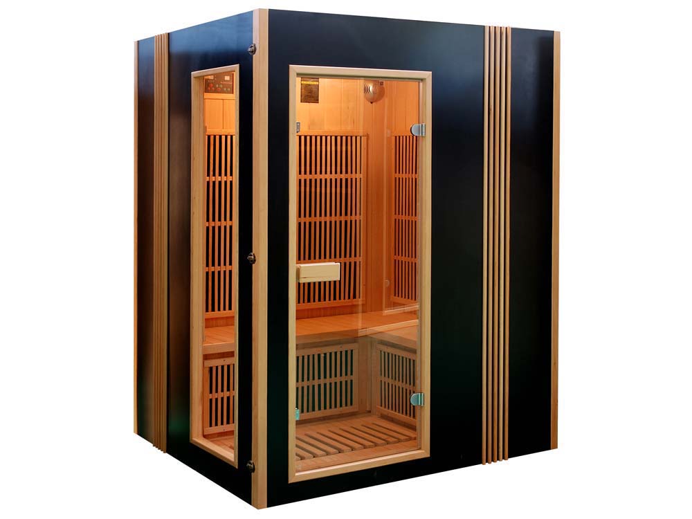 CABINE DE SAUNA INFRAROUGE FINLAND AVEC CHROMOTHER