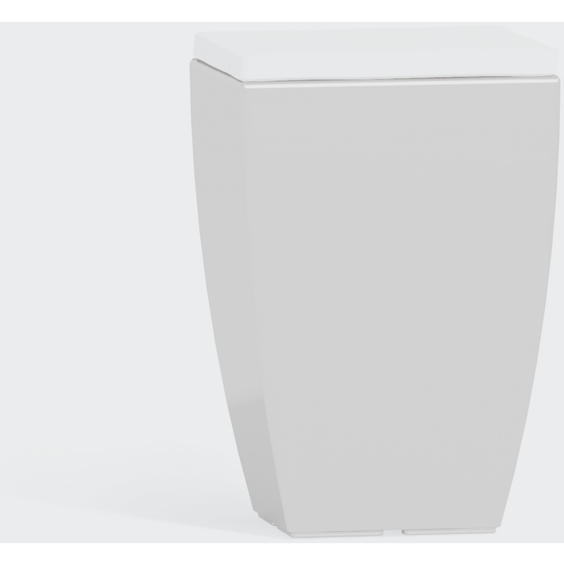 Siège Fine en résine 33X33CM Blanc - TKM Siège Fine en résine 33X33CM Blanc - TKM