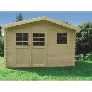 CHIMAY Abri bois de jardin autoclavé 358X298 cm 9,18m? utiles