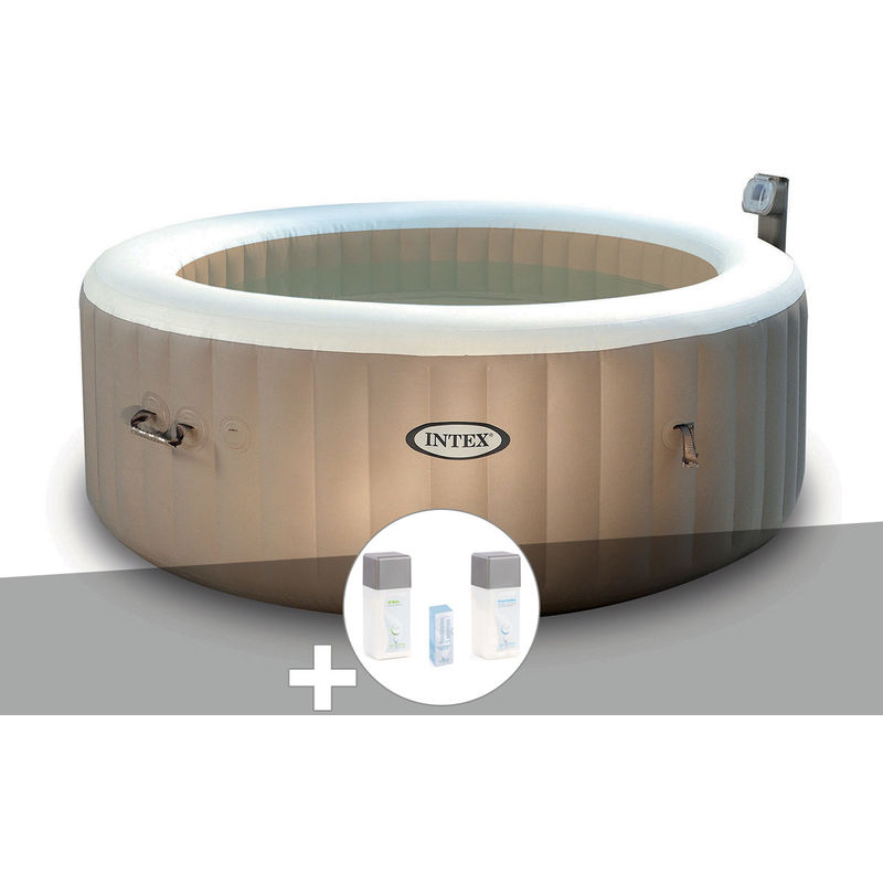 Spa gonflable PureSpa rond Bulles 4 places + Kit brome - Intex