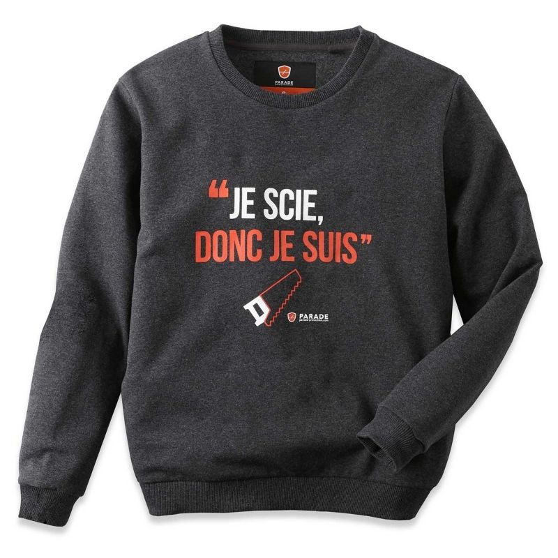 Ssweat- Sweat à message - Homme - taille : S - couleur : Gris - PARADE