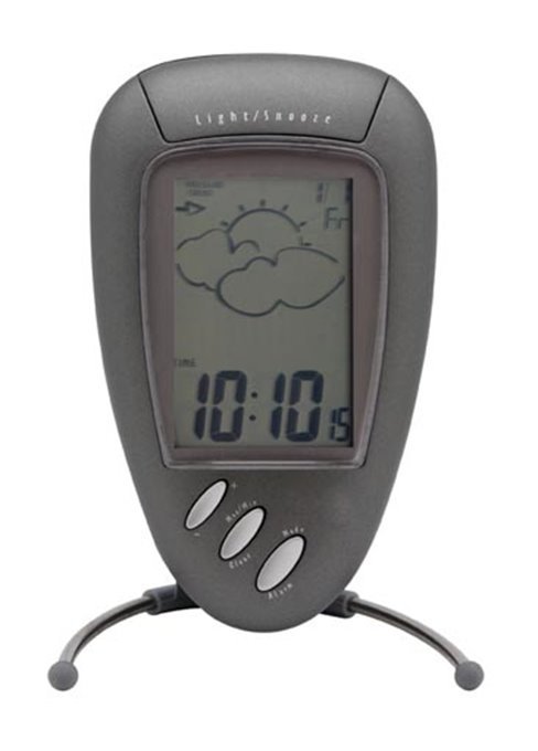 Station Météo / Horloge Avec Calendrier, Alarme, Temp. Int/Ext Et Humidité - PEREL