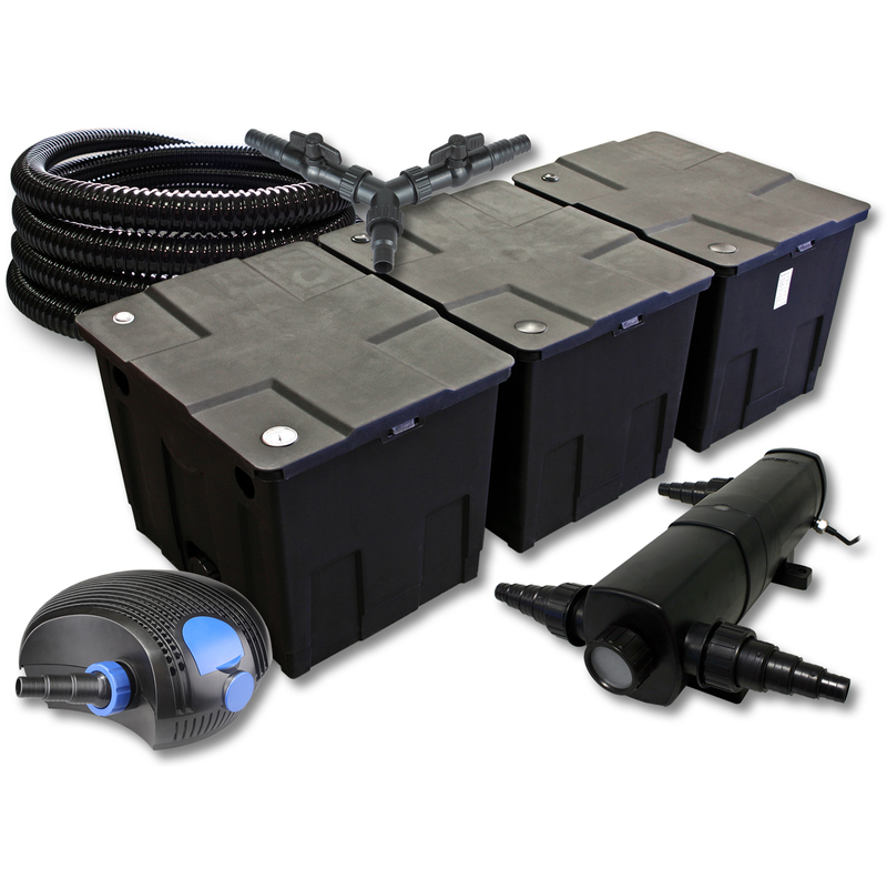 SunSun Kit de filtration de bassin 90000l 36W UVC 100W éco Pompe Tuyau - WILTEC