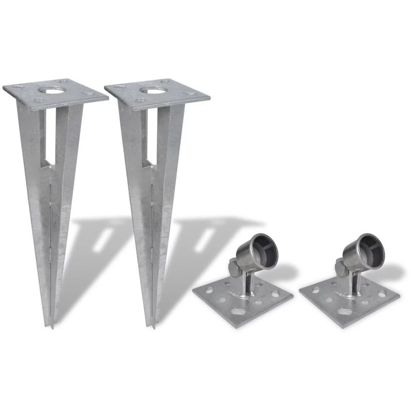 vidaXL Support pour jambe de force à enfoncer (2 kits)