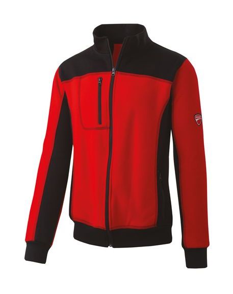 Sweat fermeture éclair complète INN-HULL 32DUC3 Rouge-Noir - 80% coton 20% polyester - Ducati - taille: XXL - DUCATI WORKWEAR