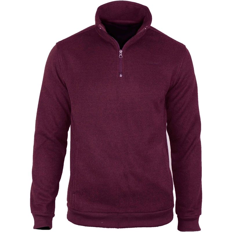 Sweat-shirt col montant - Bordeaux chiné - XL - CHALLENGER
