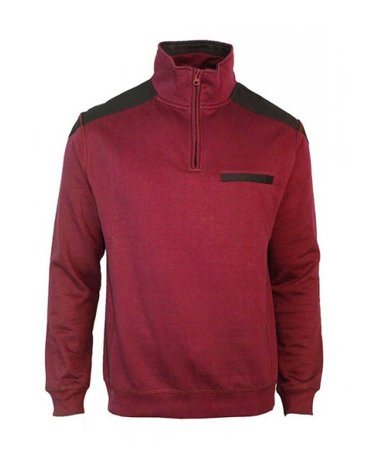 Sweat-shirt col montant zippé - Bordeaux - 3XL - CHALLENGER