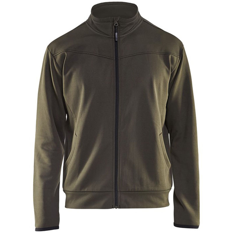 Sweat shirt de travail Blaklader zippé Vert Olive / Noir XL
