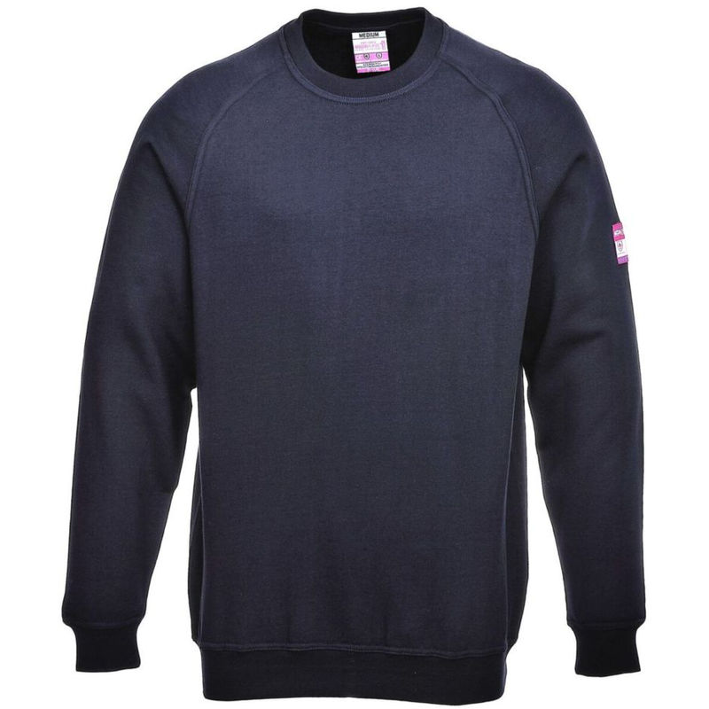 Sweat Shirt Retardateur de flammes et Antistatique Portwest manches longues Marine 4XL