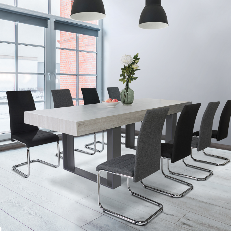 Table à manger PHOENIX 224 CM bois gris