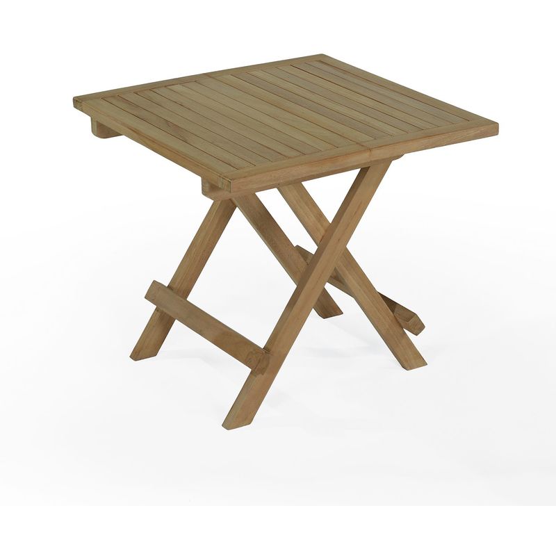 Table basse pliante carrée en teck Ecograde Kento 50 x 50 cm - TECK'ATTITUDE Table basse pliante carrée en teck Ecograde Kento 50 x 50 cm - TECK'ATTITUDE