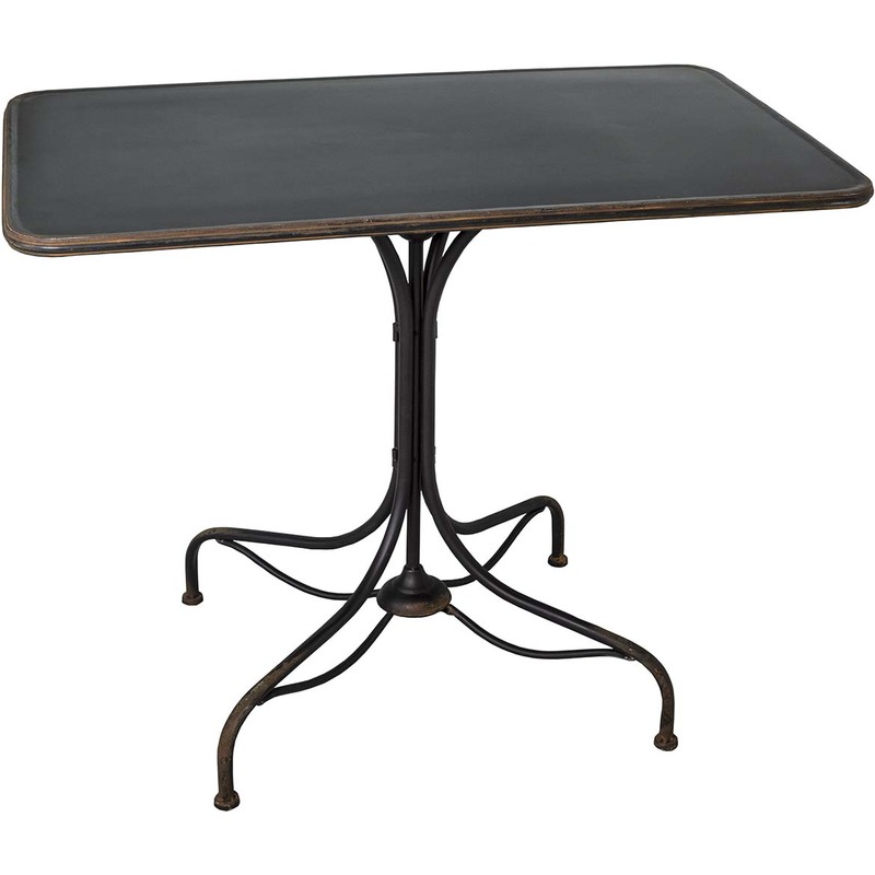 Table bistrot en métal vieilli - - ANTIC LINE CRéATIONS