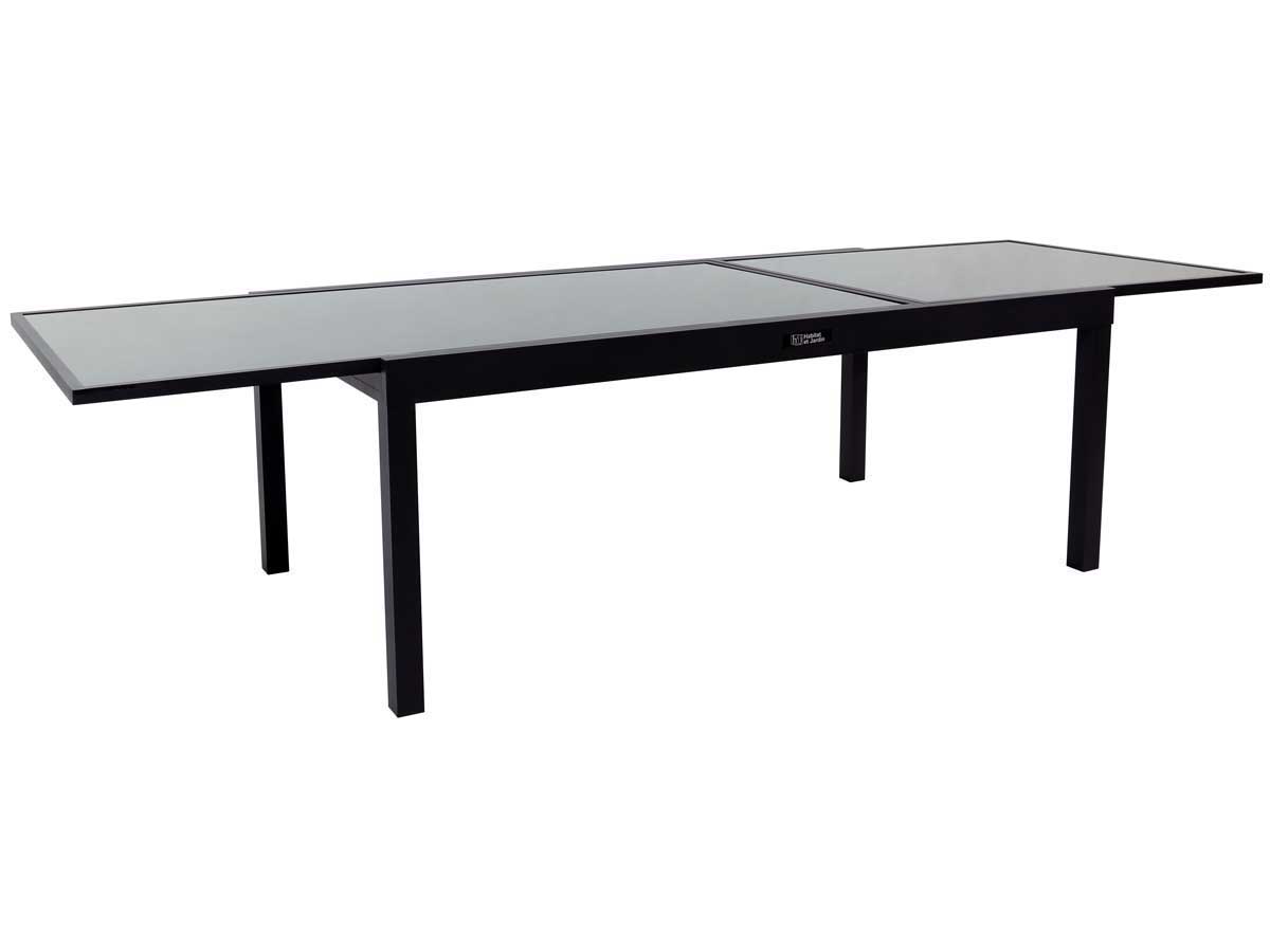 Table de jardin aluminium extensible Porto 12 - Phoenix - Noir