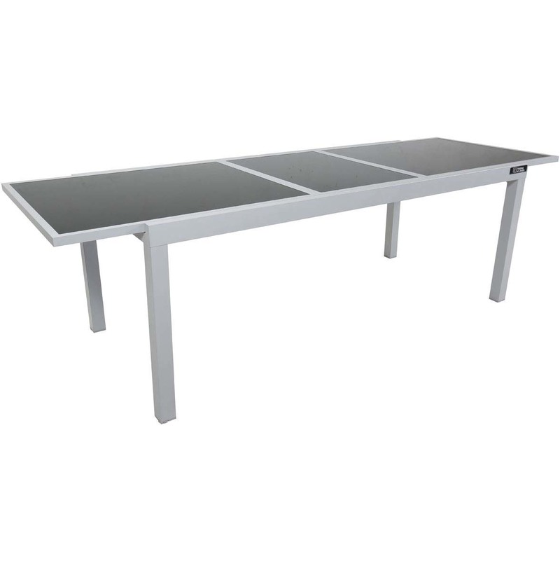 Table de jardin extensible Aluminium "Tropic 10" - Phoenix - Argent - HABITAT ET JARDIN Table de jardin extensible Aluminium "Tropic 10" - Phoenix - Argent - HABITAT ET JARDIN