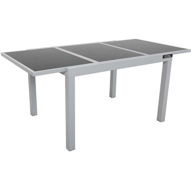 Table de jardin extensible Aluminium "Tropic 8" - Phoenix - Argent - HABITAT ET JARDIN Table de jardin extensible Aluminium "Tropic 8" - Phoenix - Argent - HABITAT ET JARDIN