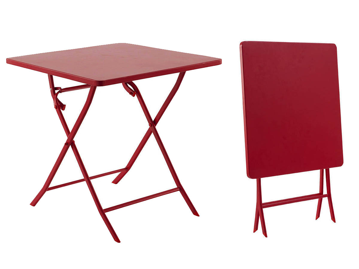 Table de jardin Hespéride carrée Greensboro 70 x 70 cm Groseille