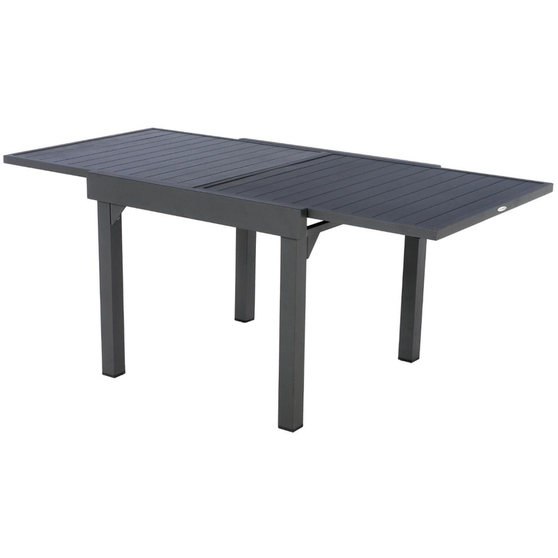 Table extensible alu Piazza 4/8 places Graphite - HESPERIDE Table extensible alu Piazza 4/8 places Graphite - HESPERIDE