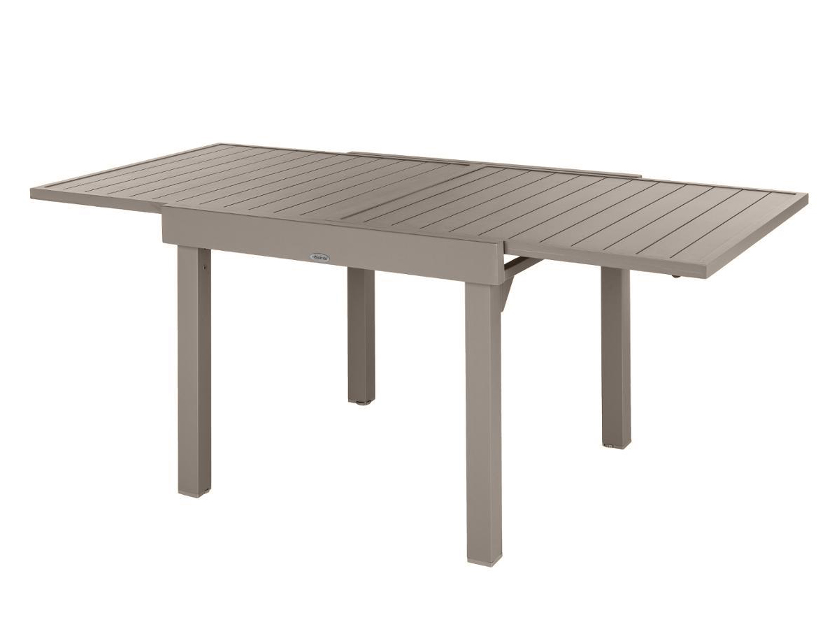 Table extensible carrée alu Piazza 4/8 places Tonka - Hespéride