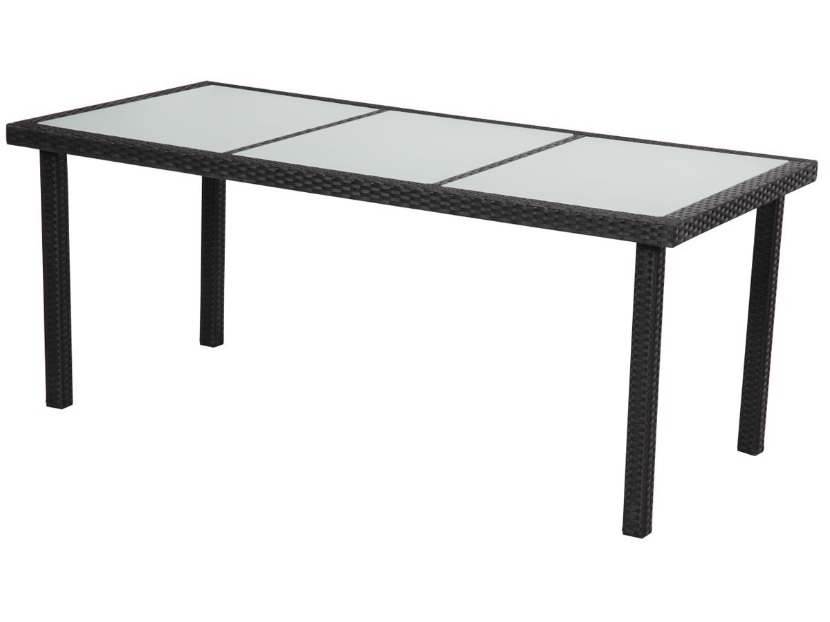 Table de jardin St Tropez 6 - Atlanta - 150 x 90 x 74 cm - Noir