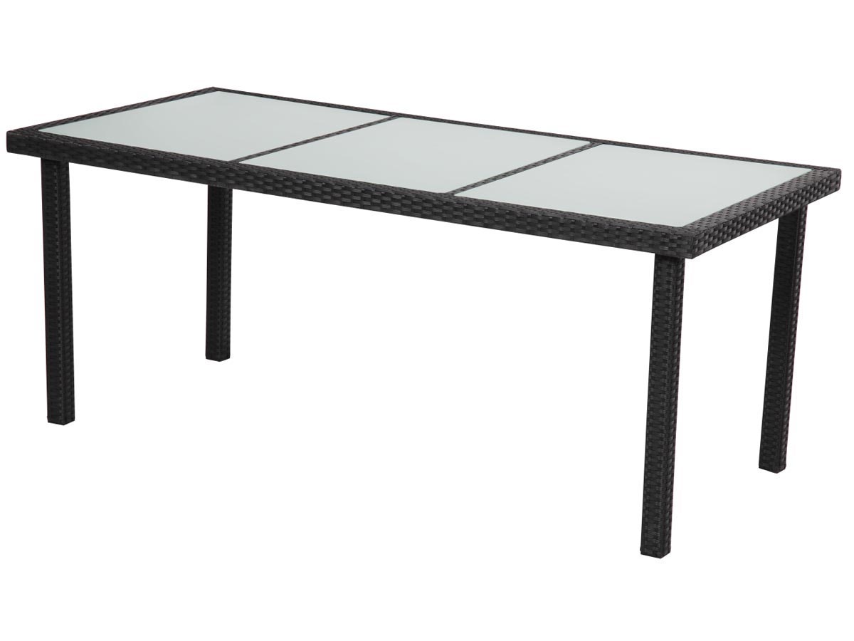 Table de jardin St Tropez 8 - Atlanta - 180 x 90 x 74 cm - Noir