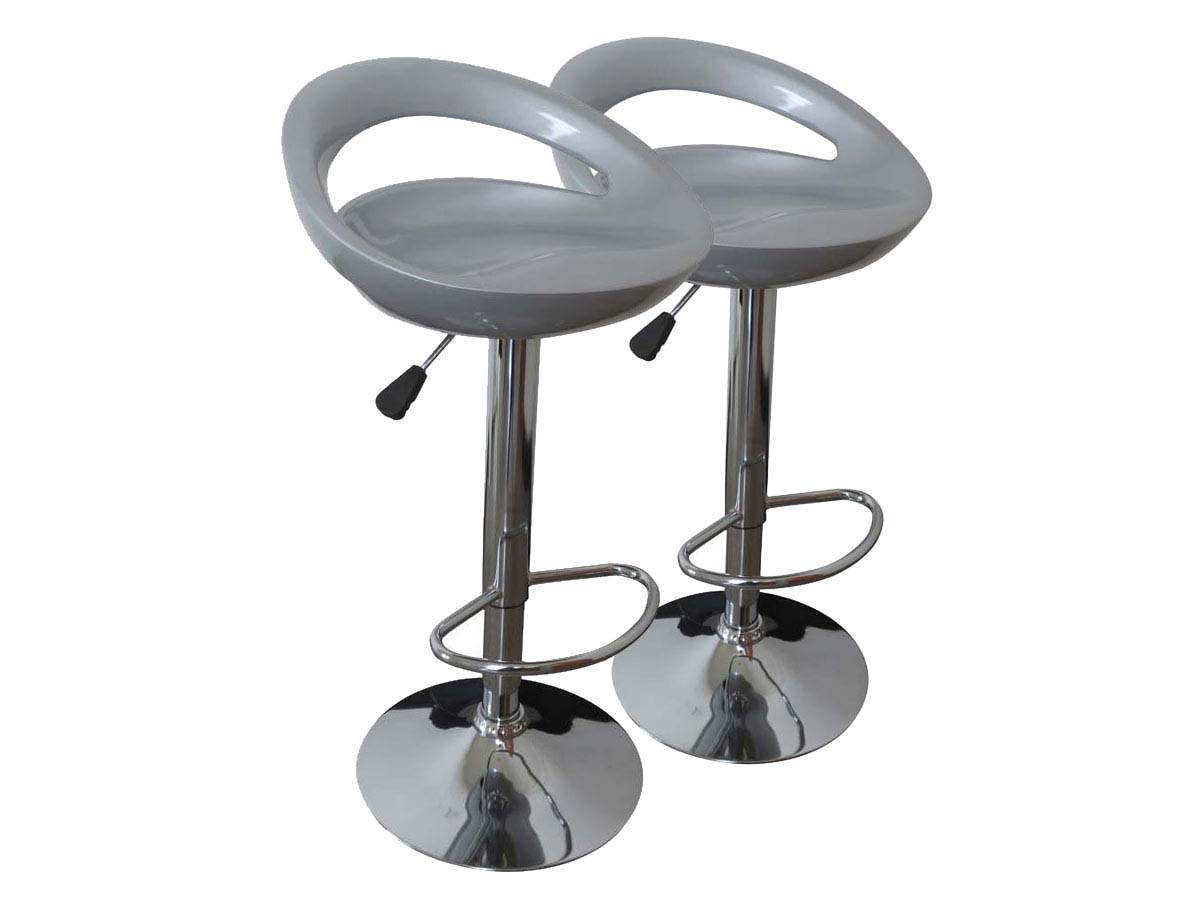 Lot de 2 tabourets de bar Blue Lagoon - Gris