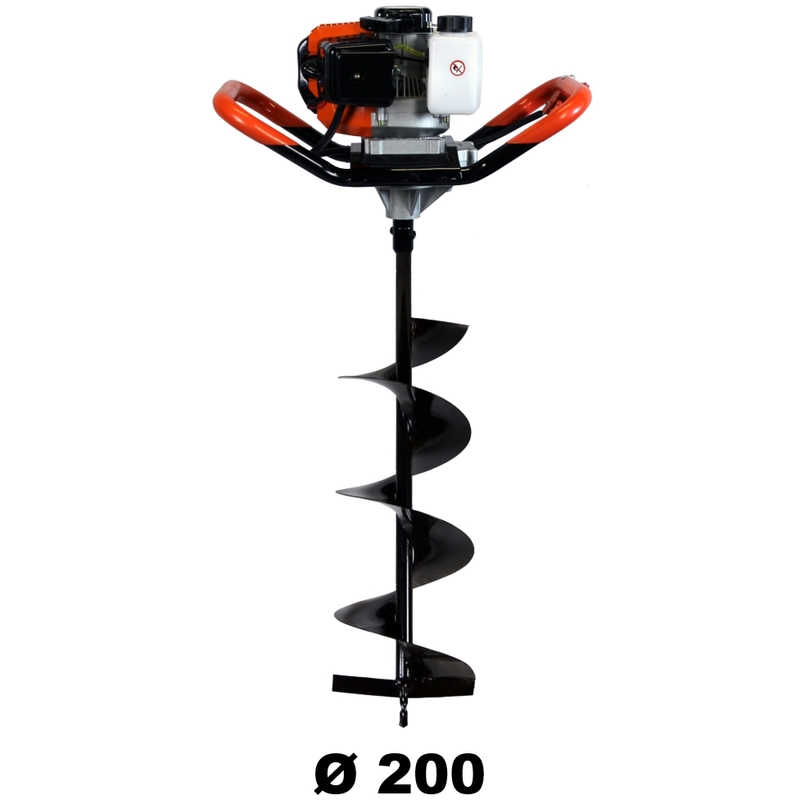 Tarière thermique 52 cm3, 3 CV + mèche 200 mm - GT GARDEN
