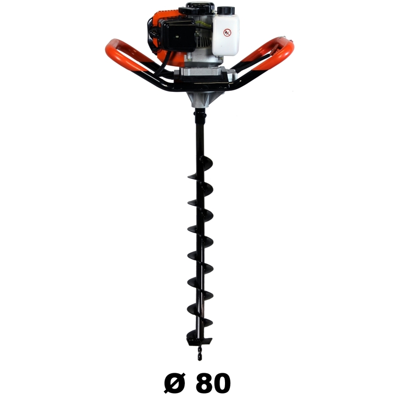 Tarière thermique 52 cm3, 3 CV + mèche 80 mm - GT GARDEN