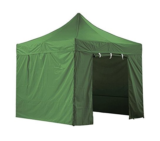 Tente pliante verte avec 4 murs amovibles 3x3m SUPER - Tube 40mm en aluminium - Bâche 420D - Barnum pliante - GREADEN