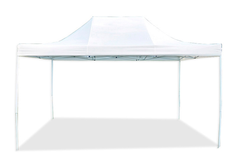 Tente Pliante légère Tonnelle ECON. 3x4,5m en Polyester 180g/m² traitée antigel - Blanc Uni - INTEROUGE