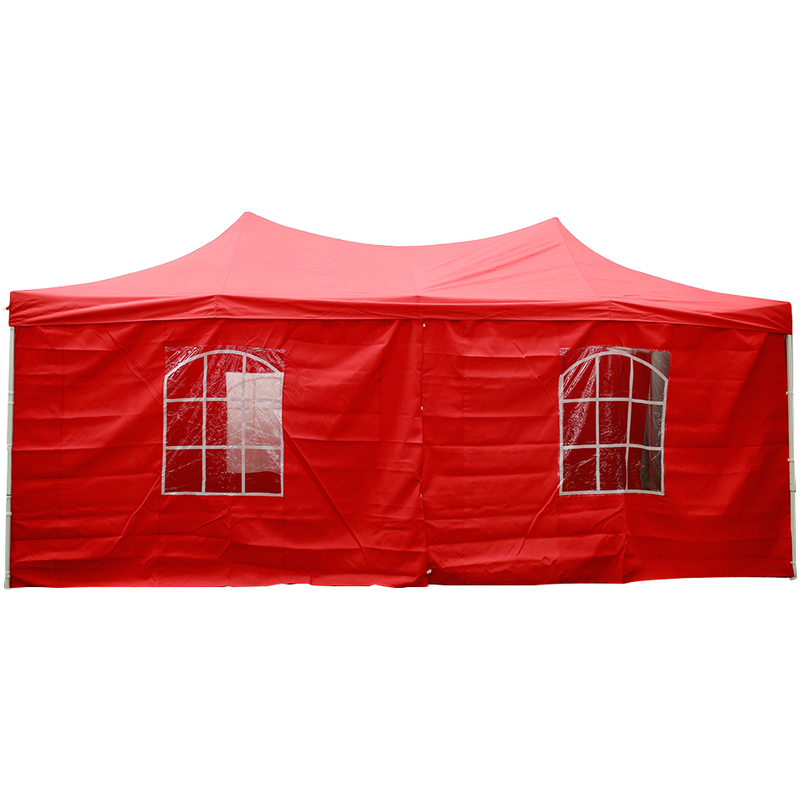 Tente Pliante légère Tonnelle ECON. 3x6m en Polyester 180g/m² traitée antigel - Rouge - INTEROUGE